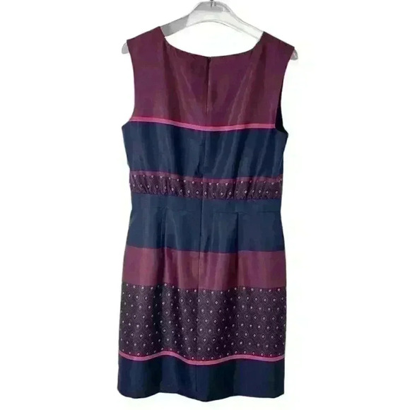 LOFT Striped Sleeveless Fit & Flare Dress Size 8 - Picture 3 of 5